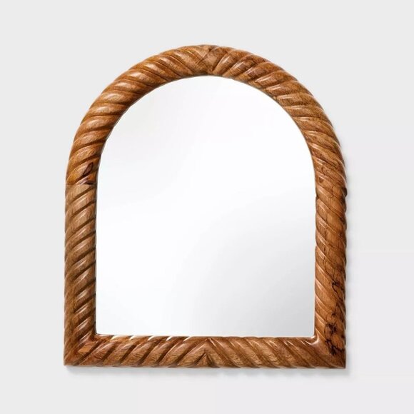 14"x16" Textured Wood Mirror - Threshold Studio McGee - Target Fall 2025 - Picture 1 of 6